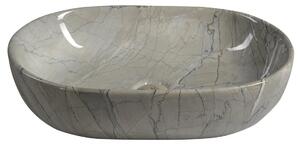 Sapho DALMA keramické umyvadlo na desku, 59x42 cm, grigio