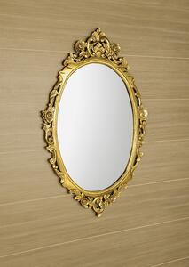 Sapho DESNA oválné zrcadlo ve vyřezávaném rámu, 80x100cm, zlatá