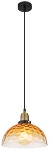 GLOBO 15786H1 SALVY závěsné svítidlo D250mm 1xE27 černá, jantarová