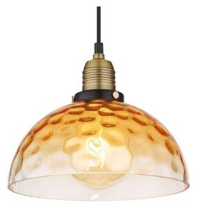 GLOBO 15786H1 SALVY závěsné svítidlo D250mm 1xE27 černá, jantarová
