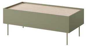 Konferenční stolek Desin 120 cm se zásuvkami - olivová / dub nagano