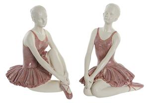 Dekorativní postava DKD Home Decor Romantický Tanečnice baletu 16 x 11 x 17 cm (2 kusů)