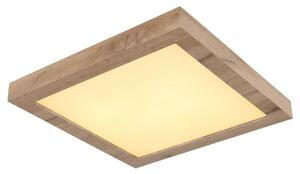GLOBO 415950-16 XAVVI stropní svítidlo LED 350x350mm 16W/620lm 3000K bílá matná, vzhled dřeva