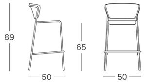 Scab Design designové barové židle Lisa Barstool Wood (výška 65 cm)