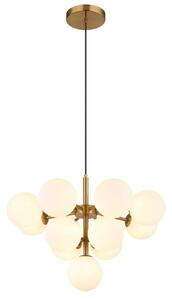 GLOBO 56143-13G GRAPPY závěsné svítidlo D560mm 13xG9 zlatá, bílá