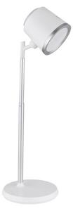 GLOBO 58454W MEEYA dotyková stolní lampička LED V446mm 6W/300lm 3000+4000+6500K stříbrná, bílá, včetně baterie CR18650 1500mAh 3,7V, USB kabel