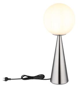 GLOBO 21031N PINPAL stolní lampička V495mm 1xE27 matný nikl, bílá