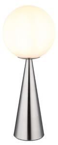 GLOBO 21031N PINPAL stolní lampička V495mm 1xE27 matný nikl, bílá