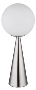 GLOBO 21031N PINPAL stolní lampička V495mm 1xE27 matný nikl, bílá