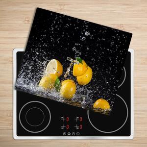 Skleněná krájecí deska Citrony a vodu 60x52 cm