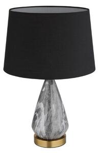 GLOBO 24147B KISA stolní lampa V540mm 1xE27 mosazná, imitace mramoru, černá