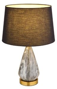 GLOBO 24147B KISA stolní lampa V540mm 1xE27 mosazná, imitace mramoru, černá