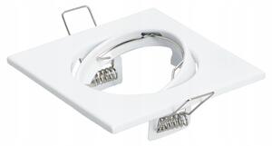 Bílé čtvercové zápustné stropní svítidlo, patice GU10, 82 × 82 mm