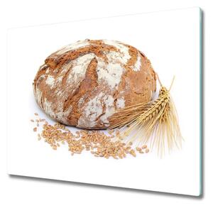 Skleněná krájecí deska Chléb a pšenice 60x52 cm