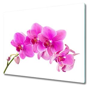 Skleněná krájecí deska Růžová orchidej 60x52 cm