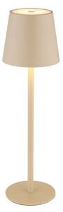 GLOBO 58438S VANNIE dotyková stolní lampička V360mm LED 3W/130lm 3000K IP44 piesková, včetně baterie CR18650 1800mAh 3,7V, USB-C kabel