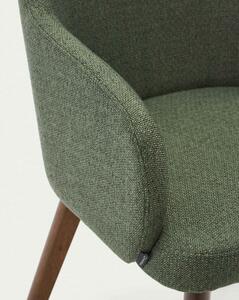NELIDA WALNUT židle zelená