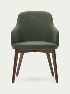 NELIDA WALNUT židle zelená