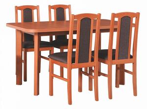 MILÉNIUM 3 Jídelní set, stůl + 4 židle, olše