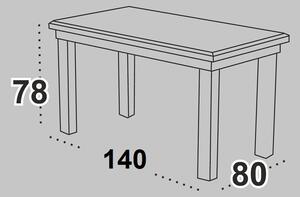 MILÉNIUM 3 Jídelní set, stůl + 6 židlí, olše