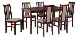 MILÉNIUM 2 Jídelní set stůl + 6 židlí, ořech