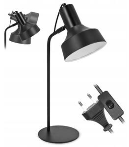 Černá stolní lampa E27, nastavitelná