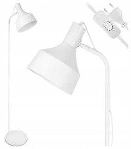 Bílá stojací lampa E27, nastavitelná