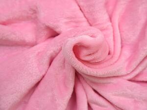 Světle růžová mikroplyšová deka VIOLET, 150x200 cm