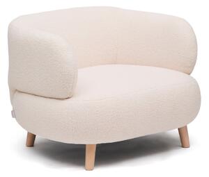 Béžové křeslo z textilie bouclé Luisa – Kave Home
