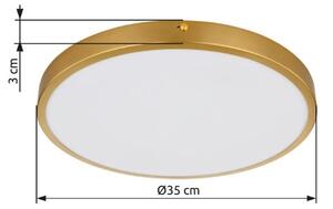 GLOBO 12381-22 TIBEY stropní svítidlo D350mm LED 22W/1800lm 3000K matná mosaz