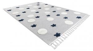 Dětský koberec YOYO GD75 šedý/bílý - hvězdičky