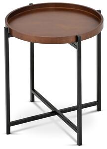 Odkládací stolek pr.50x50 cm AUTRONIC 80135-12 WAL hnědá