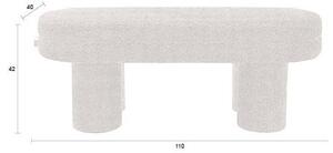 Béžová lavice z textilie bouclé Fern – Dutchbone