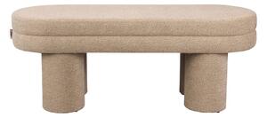 Béžová lavice z textilie bouclé Fern – Dutchbone