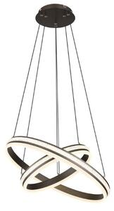 GLOBO 67314-60H GROUNI závěsné svítidlo D600mm LED 60W/3387lm 2700-6000K titánová, bílá, dálkový ovladač
