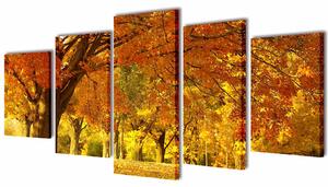 Sada obrazů, tisk na plátně, javor, 100 x 50 cm 241576