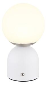 GLOBO 21006W JULSY dotyková stolní lampička V210mm LED 2,5W/189lm 2700+4000+6500K matná bílá, včetně CR18650 1800mAh 3,7V, USB kabel