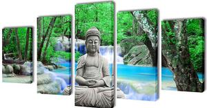 Sada obrazů, tisk na plátně, Buddha, 200 x 100 cm 241589