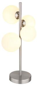 GLOBO 56140-4T RIHA stolní lampa V510mm 4xG9 matný nikl, bílá