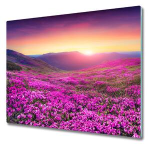 Skleněná krájecí deska Pink kopce 60x52 cm