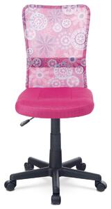 Kancelářská židle, růžová mesh, plastový kříž, síťovina motiv KA-2325 PINK
