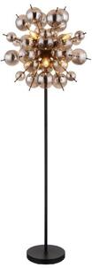 GLOBO 15633SS UDO stojací lampa V1550mm 6xE14 černá matná, kouřová