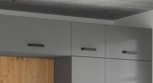 Kuchyňská linka AVA/NESSA antracit, sestava D, 490 x 60 x 251 cm