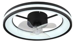 GLOBO 03651 GATIAN stropní svítidlo s ventilátorom D495mm LED 30W/2215lm 2700-6500K černá, bílá, dálkový ovladač