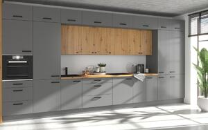 Kuchyňská linka AVA/NESSA antracit, sestava D, 490 x 60 x 251 cm