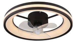 GLOBO 03651 GATIAN stropní svítidlo s ventilátorom D495mm LED 30W/2215lm 2700-6500K černá, bílá, dálkový ovladač
