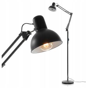 Černá stojací lampa E27 185 cm, nastavitelná