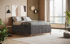 POSTEL BOXSPRING, 180/200 cm, tmavě šedá MID.YOU - Manželské postele, Online Only