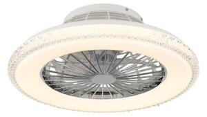 GLOBO 03654 CORUSSO stropní svítidlo s ventilátorom D500mm LED 40W/2500lm 3000-6500K chromová, bílá, dálkový ovladač