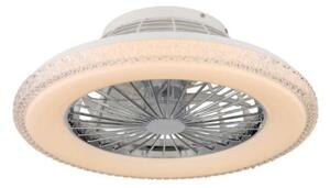 GLOBO 03654 CORUSSO stropní svítidlo s ventilátorom D500mm LED 40W/2500lm 3000-6500K chromová, bílá, dálkový ovladač